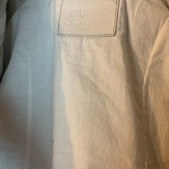 Winter White Guess Leather Moto jacket - Picture 11 of 11